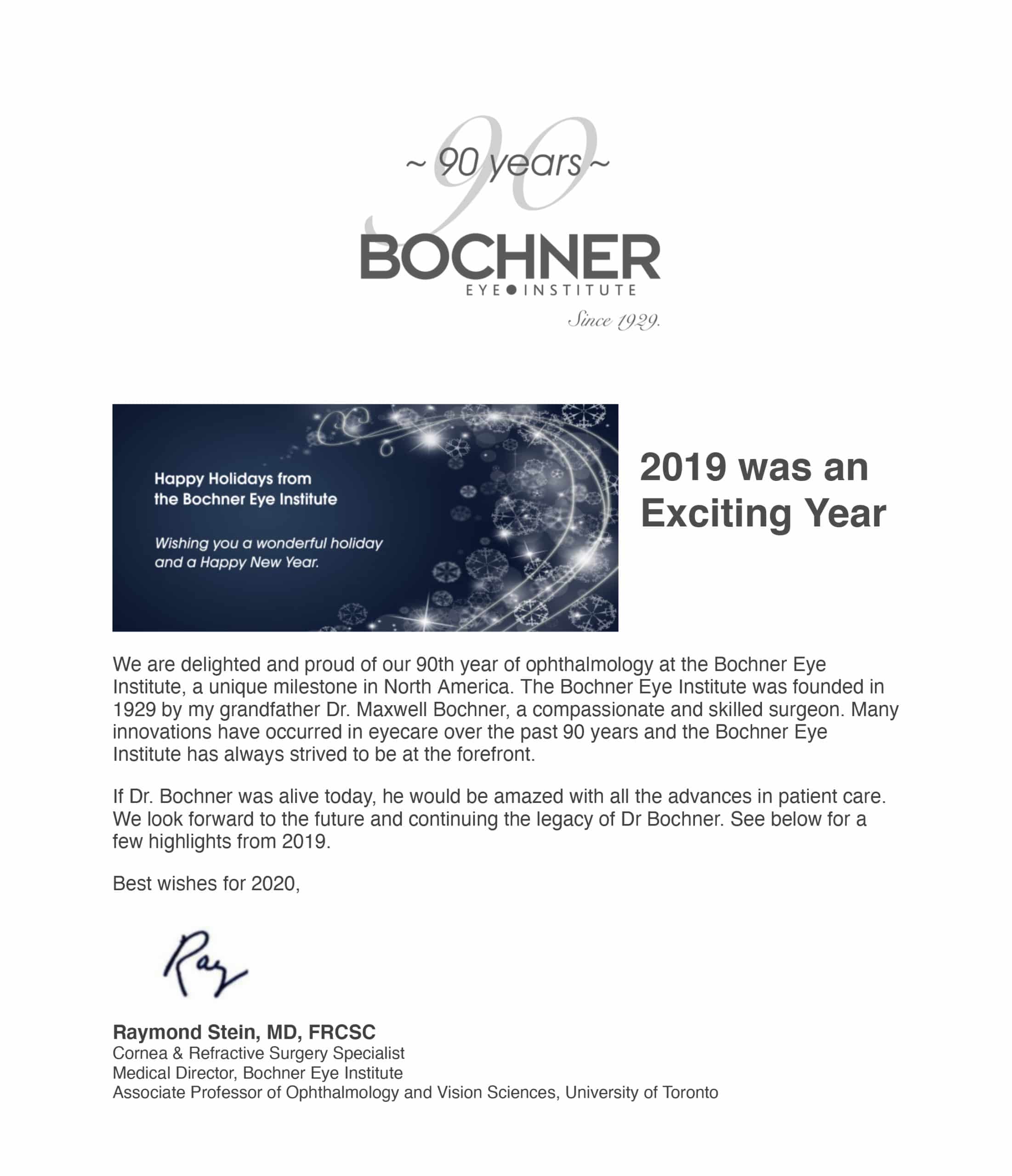 2019 Bochner Eye Institute Recap